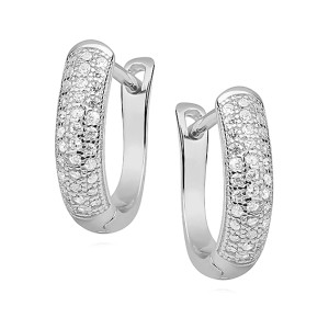 Cercei argint cu pietre si tortita DiAmanti Z0972DER_W-DIA (Argint 925‰ 2,6 g.)